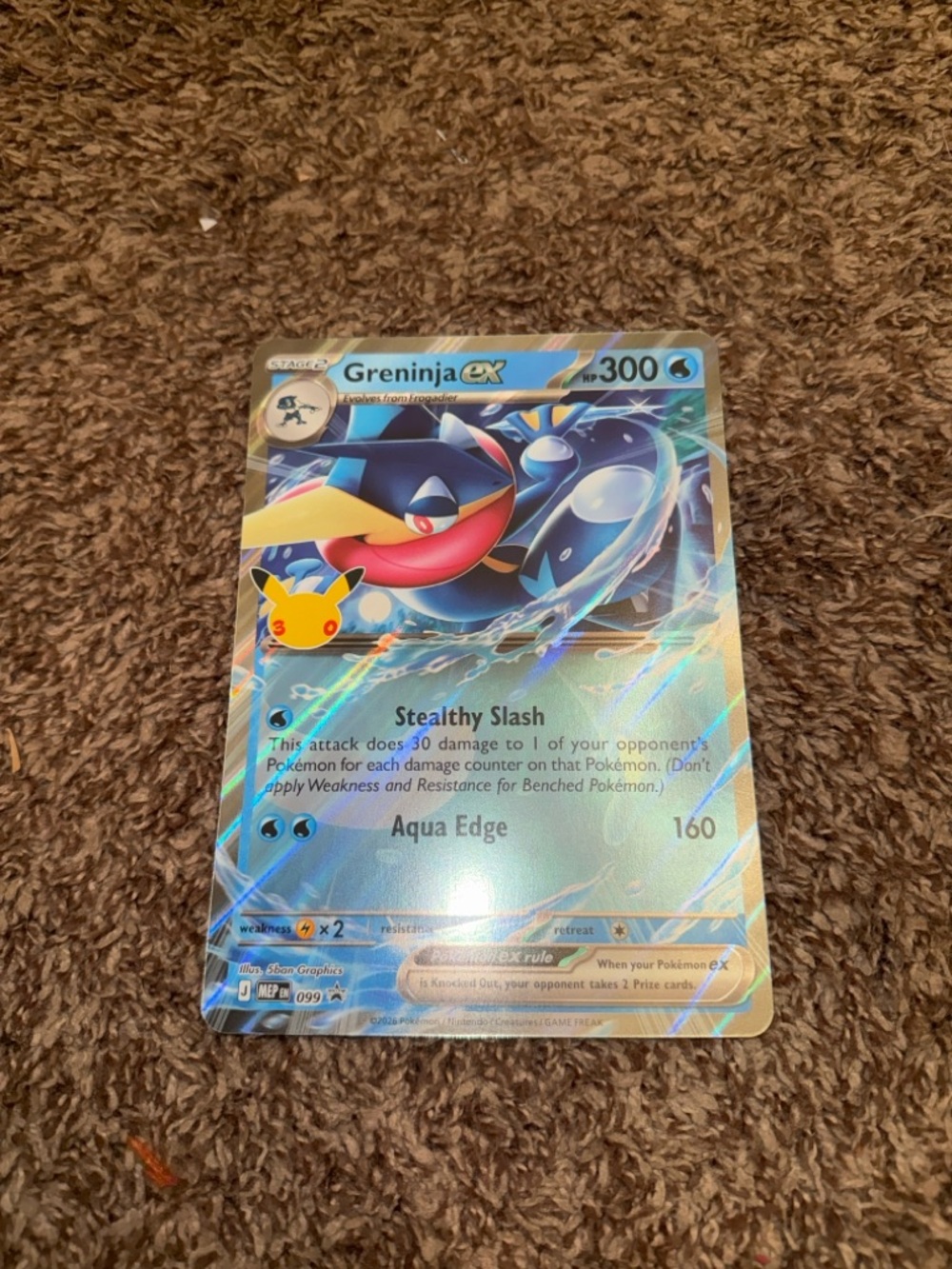 Oversized Greninja Promo Card 30th Celebration
